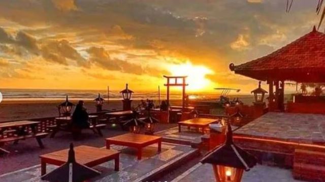 Gambar pemandangan kampung turis Pangandaran