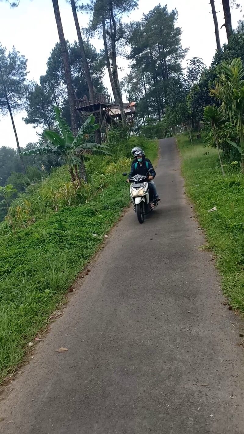 Jalur menuju Curug Ciparay