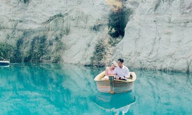 Pemandangan di Telaga Biru Cisoka